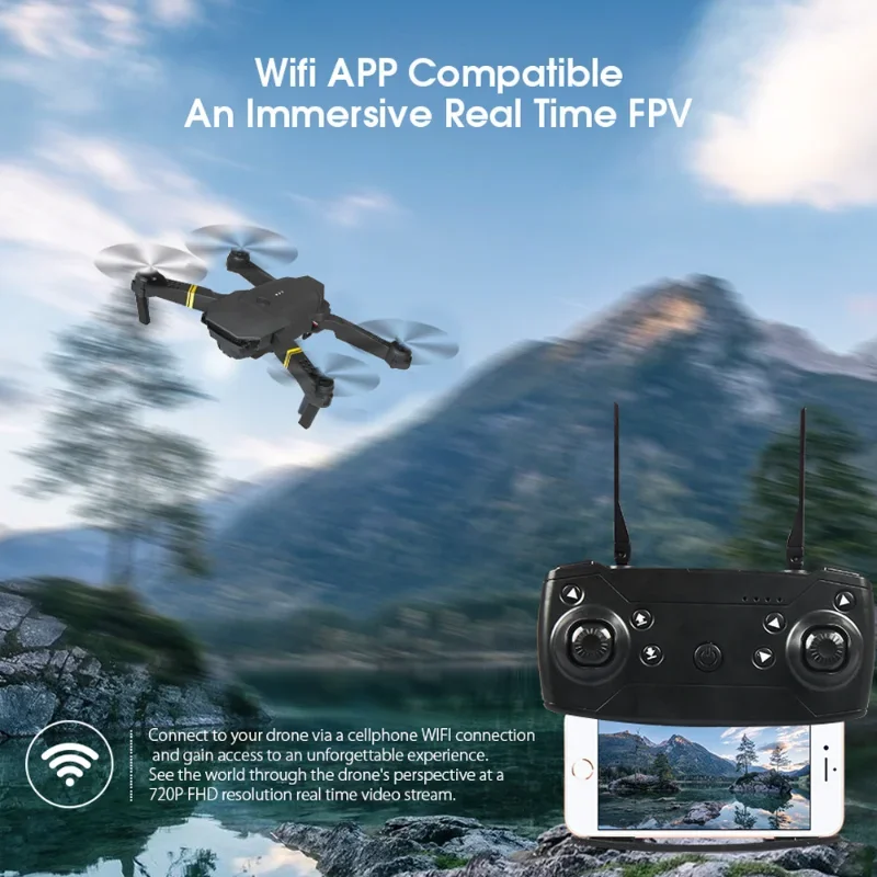 Eachine-ドローンe58,4k,wifi, fpv,広 - Eachine Drone E58 のレビューと価格